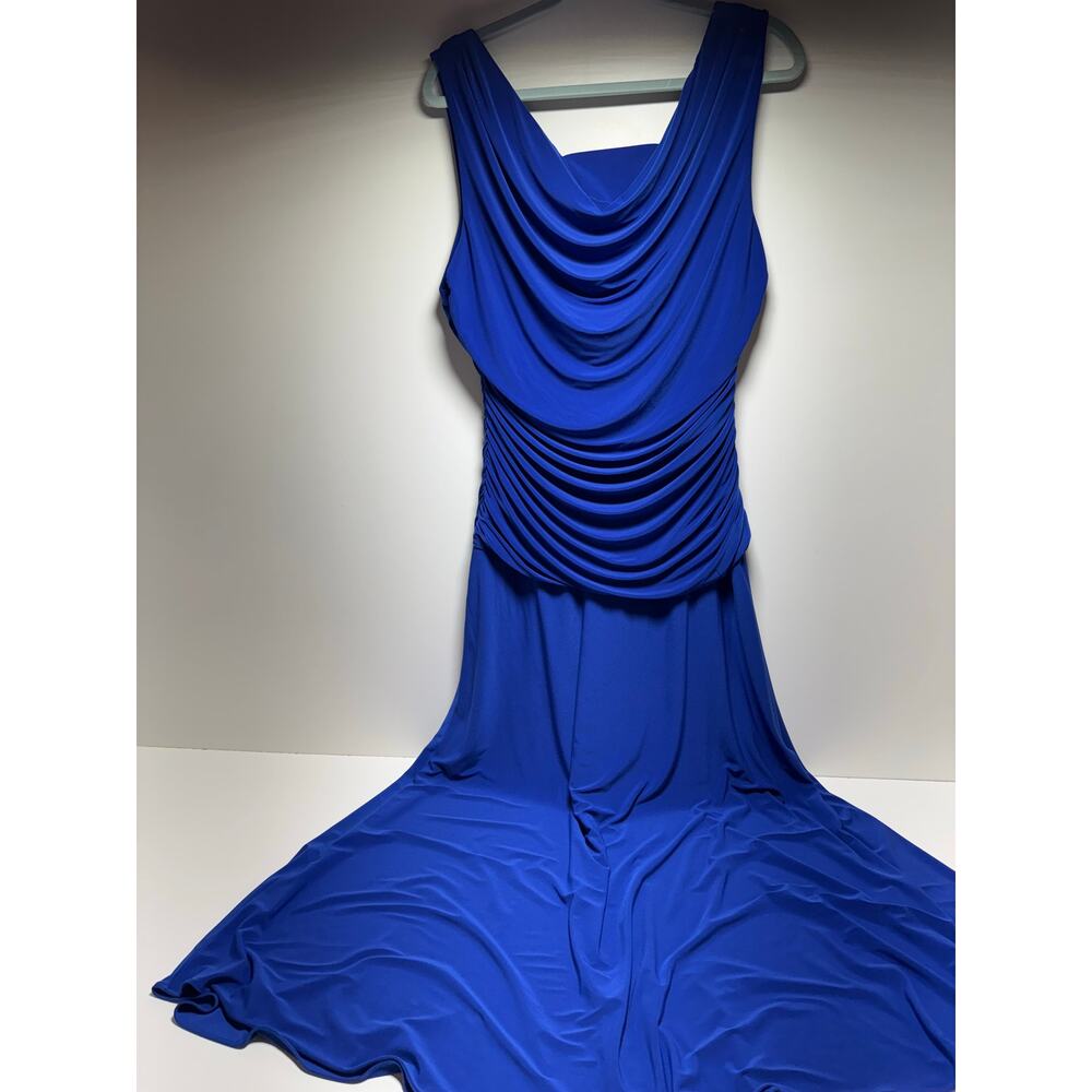 Woman Of The Bride Formal Sleeveless Dress Sz 14 W Wedding Party Cocktail Blue